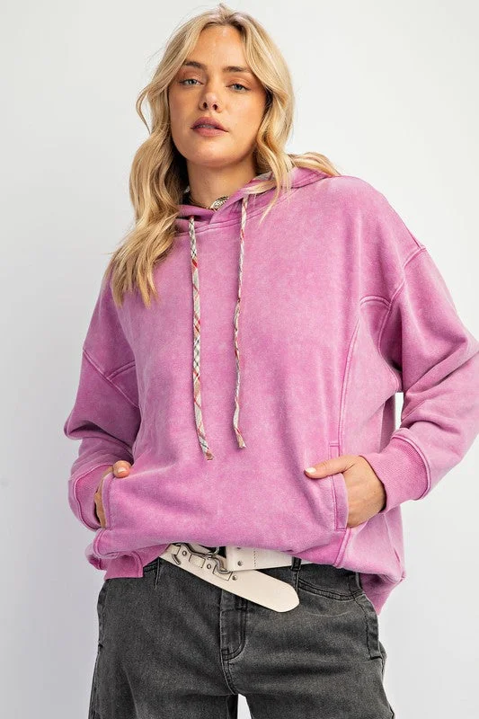 Easy Going Hoodie Artistic Women's Hand - painted