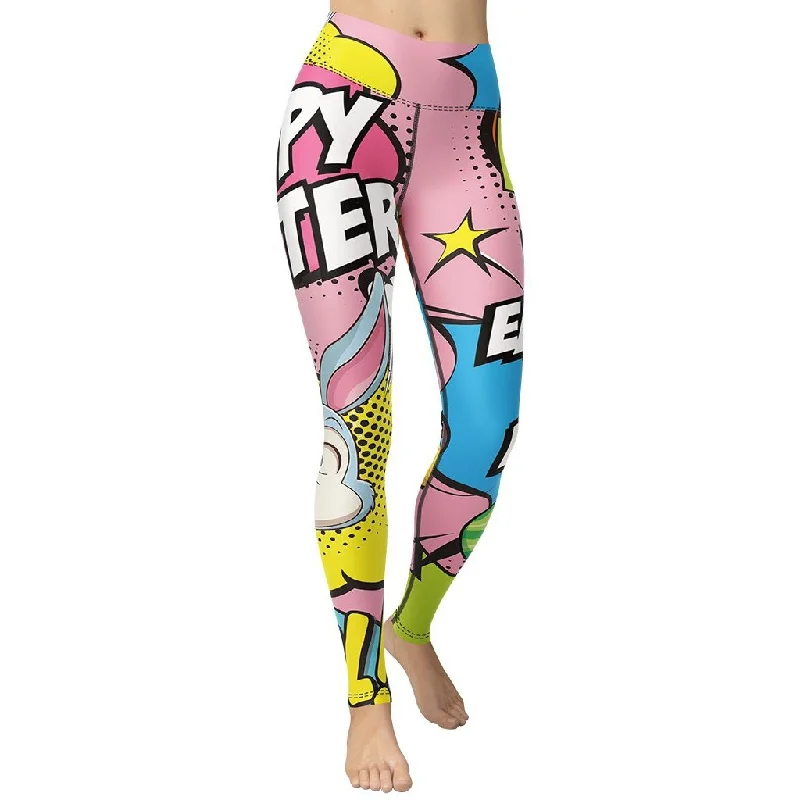 Easter Pop Art Yoga Leggings Business