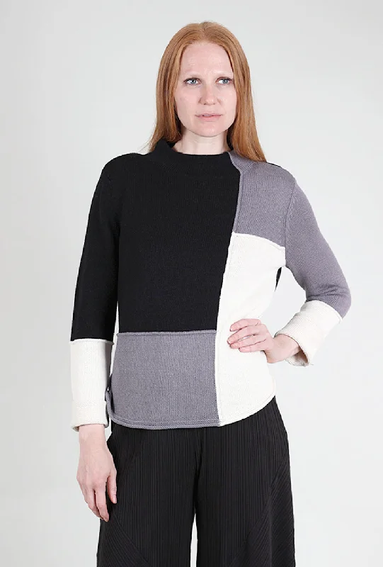 Yin Yang Sweater, Winter White Sophisticated Women's Tailored