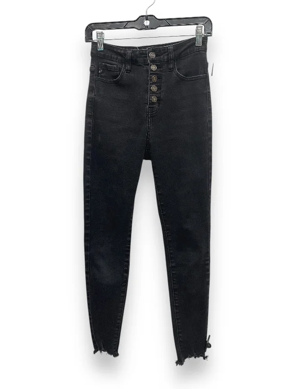 Jeans Straight By Kancan In Black, Size: 2 Dapper Women's Bow - adorned