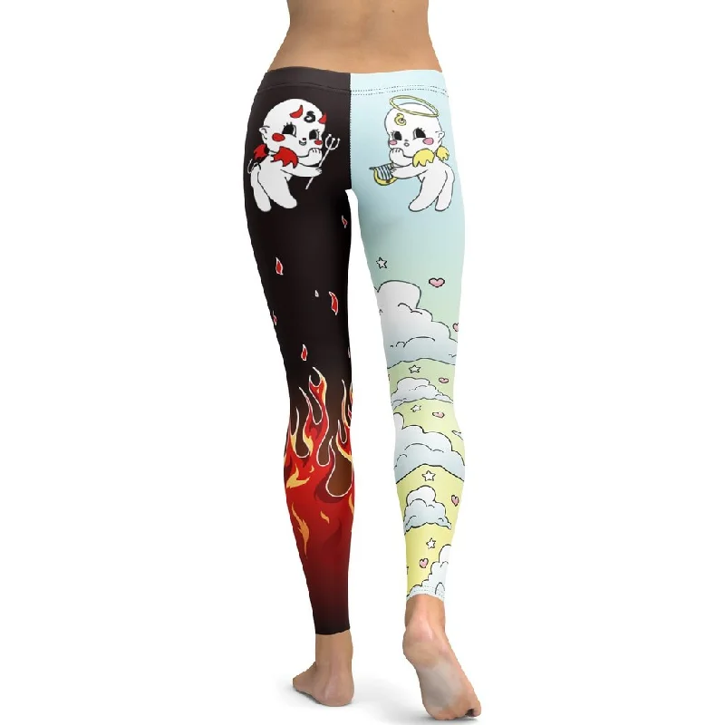 Lil Angel & Lil Devil Leggings Luxurious Women's High -  end