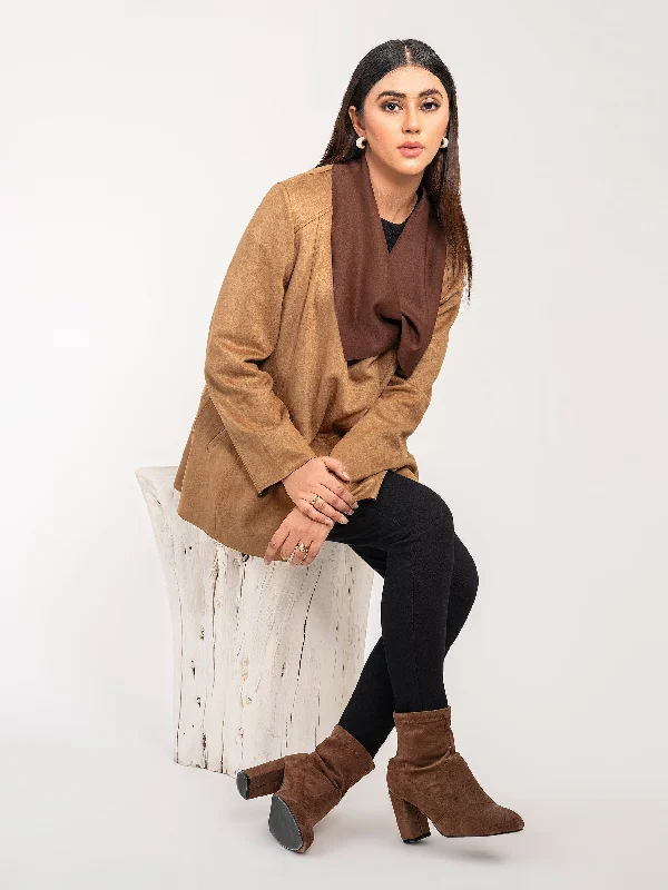 Suede Coat Luxurious Women's High -  end