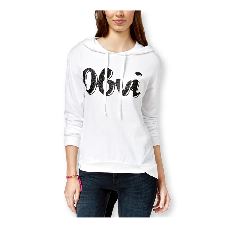 Pretty Rebellious Clothing Womens Obvi Glitter Hoodie Sweatshirt European
