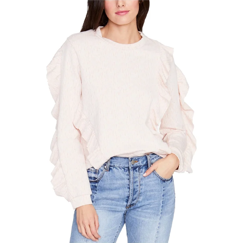 Rachel Roy Womens Ruffled Sweatshirt, Pink, Medium Classic Women's Pin - striped