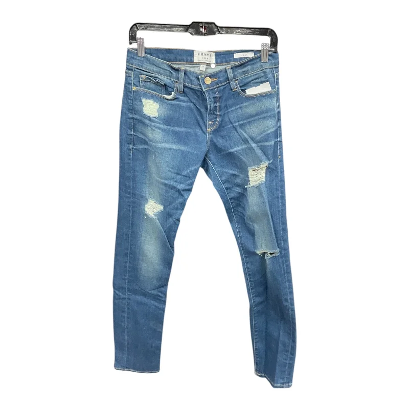 Jeans Skinny By Frame In Blue Denim, Size: 0 Streetwear Style for 