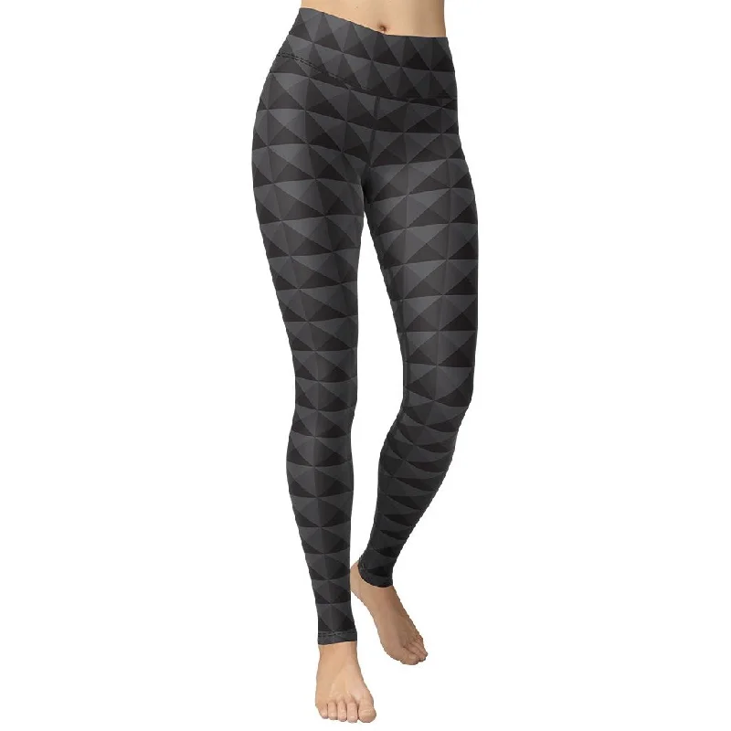 Seamless Cube Pattern Yoga Leggings British Gentlewoman Style