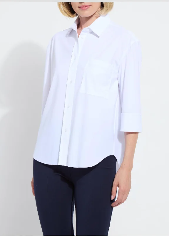 Sophie 3/4 Sleeve Cropped Shirt Cool Women's Distressed