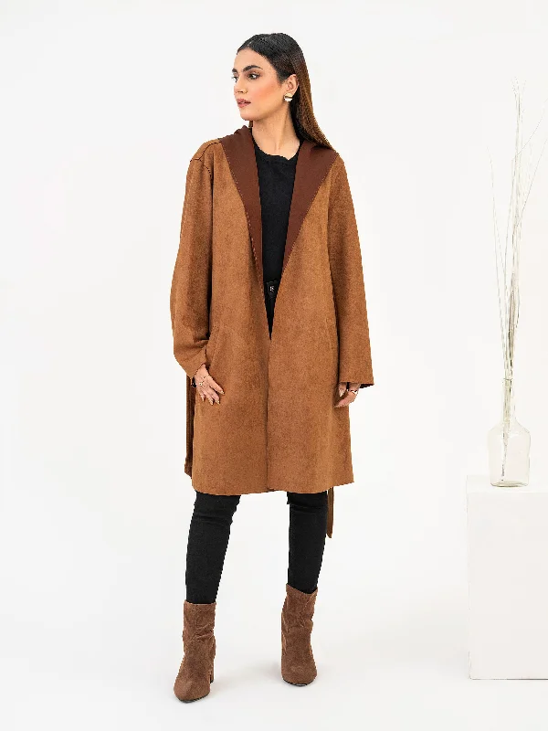Suede Coat Sporty Women's Athleisure 