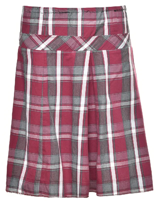 Cheer Leader Tartan A-line Skirt - M garde