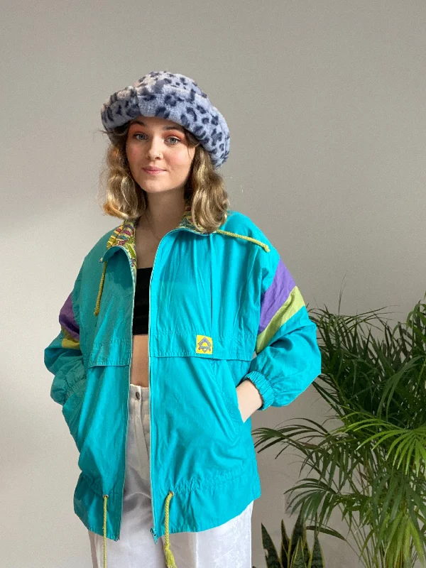 80’s Shell Jacket (M) Sleek Women's Metallic