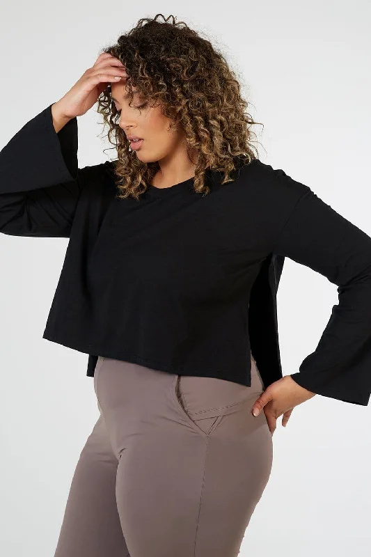 Tia Long Sleeve Tee Polished Women's Silk