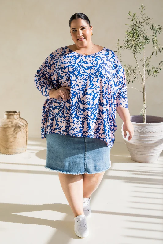 Long Sleeve Nice Top | Full Bloom Geometric