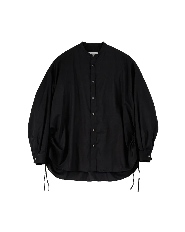 Silicon Lawn Drawstring Band Collar Shirt garde