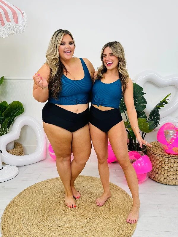 The Mari Swim Top in Deep Blue Earthy Women's Hemp - based