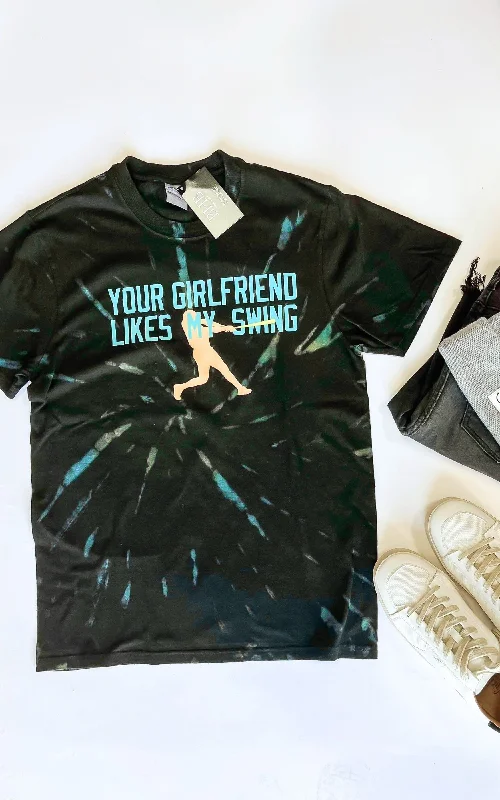 Your Girlfriend Likes My Swing Graphic T-shirt Practical Women's Quick - dry