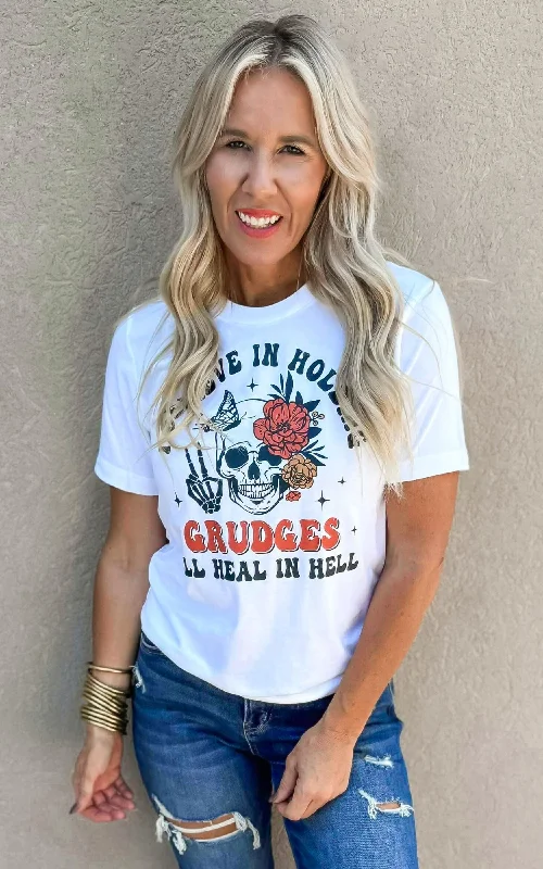 I Believe in Holding Grudges Snarky Graphic T-shirt Luxurious Women's High -  end