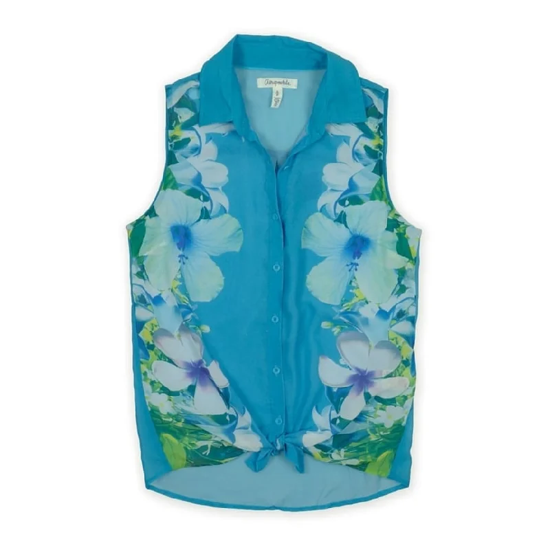 Aeropostale Womens Sheer Floral Dolman Blouse performance
