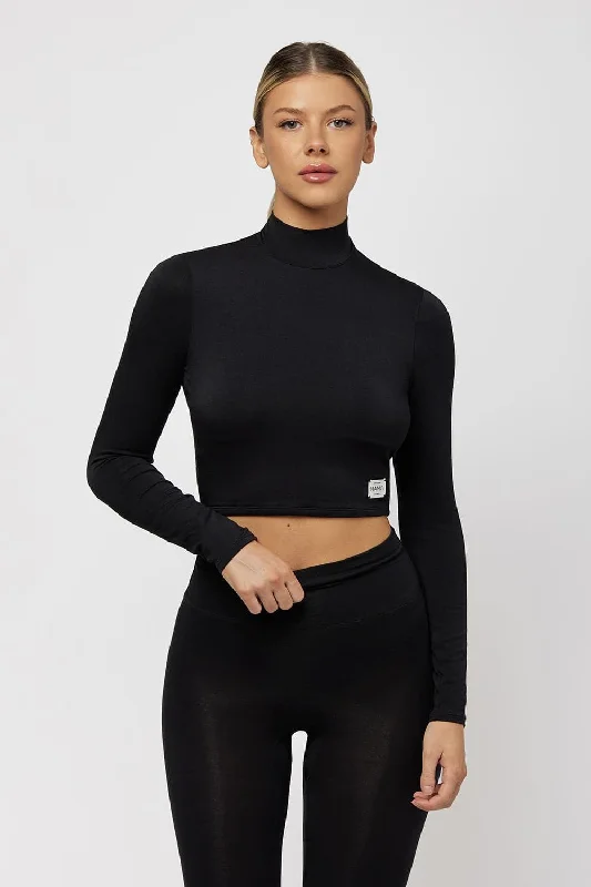 Body Bamboo™ Mock Long Sleeve Sleek Women's 