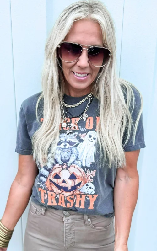 Trick or Trashy Garment Dyed Graphic T-shirt - Final Sale Bohemian Women's Free
