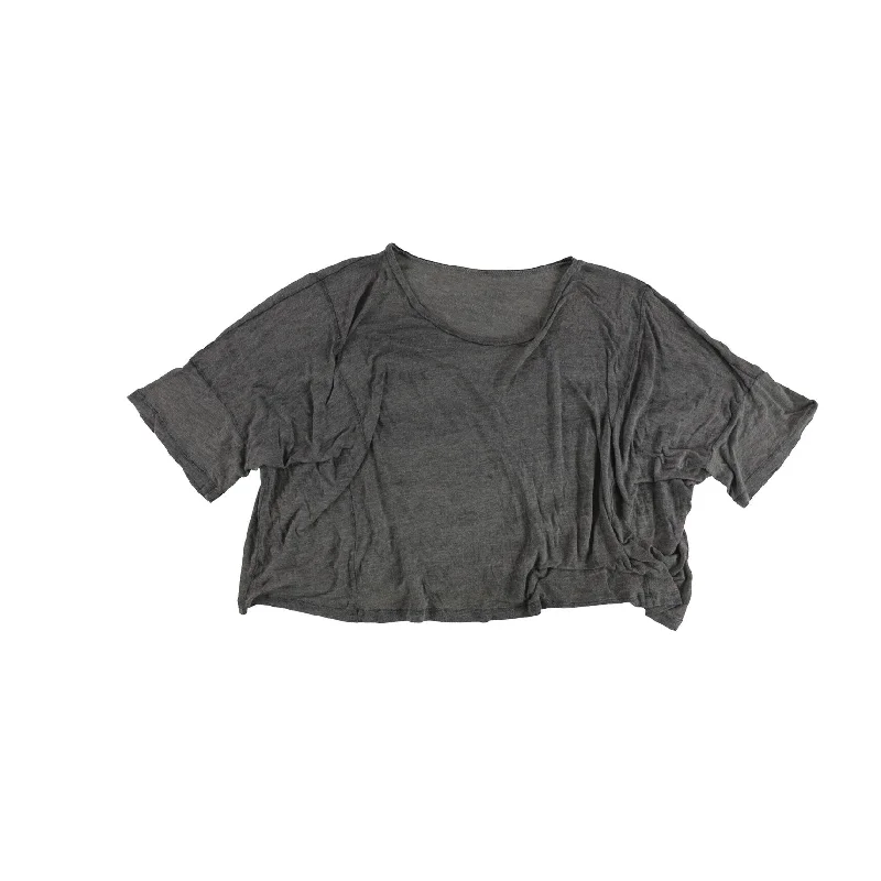 Tags Weekly Womens Heathered Crop Basic T-Shirt, Grey, M/L Vintage Women's 1970S 