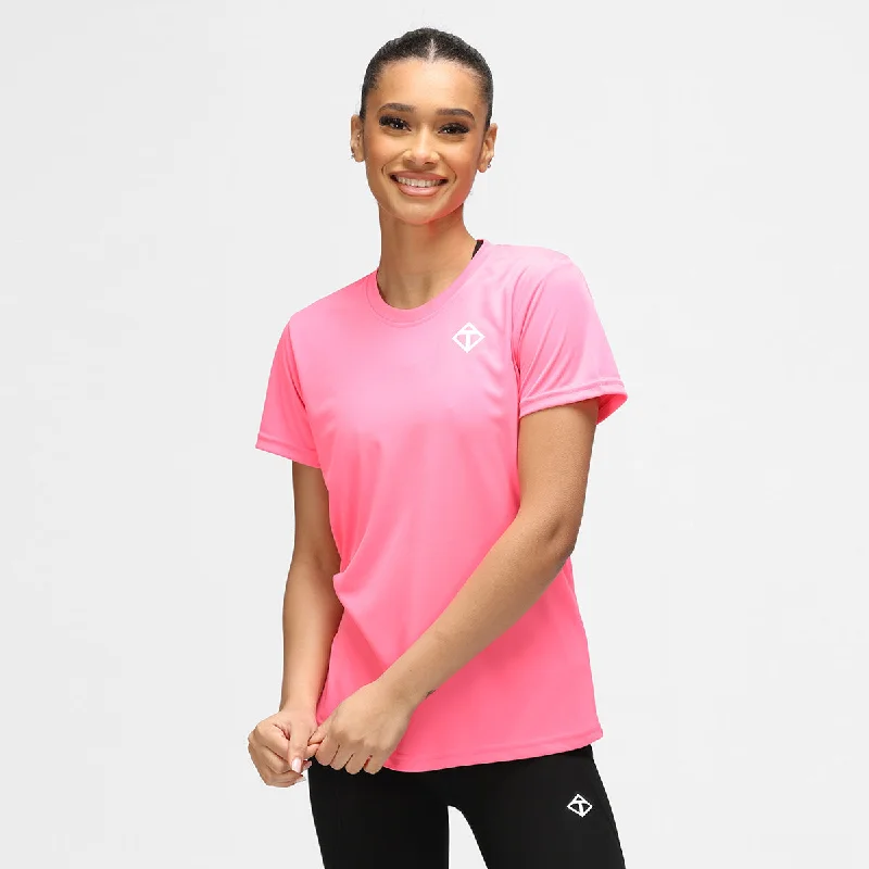 Bright Pink Diamond Ladies Technical T-Shirt Artistic Women's Avant - 