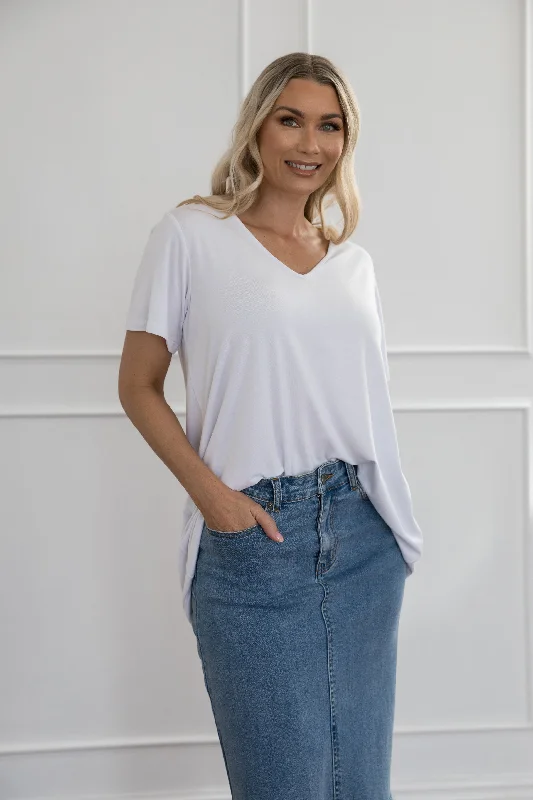 T-Shirt Top | White French