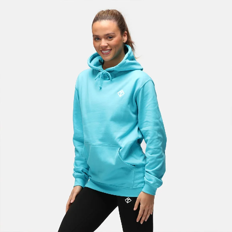 Turquoise Diamond Hoodie Minimalist Women's Casual