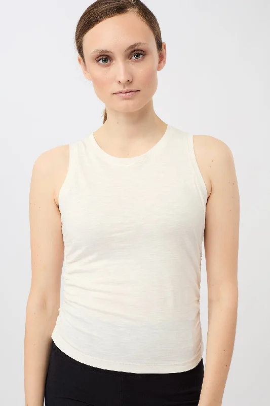 Cropped Ruffled Top (White) Adventure