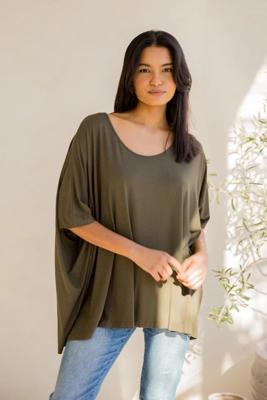 Nice Top | Moss Green Elegant Women's 