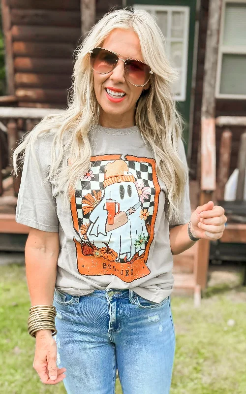 BOOJEE Millenial Ghost Garment Dyed Graphic T-shirt- FINAL SALE** Dapper Women's 1920S