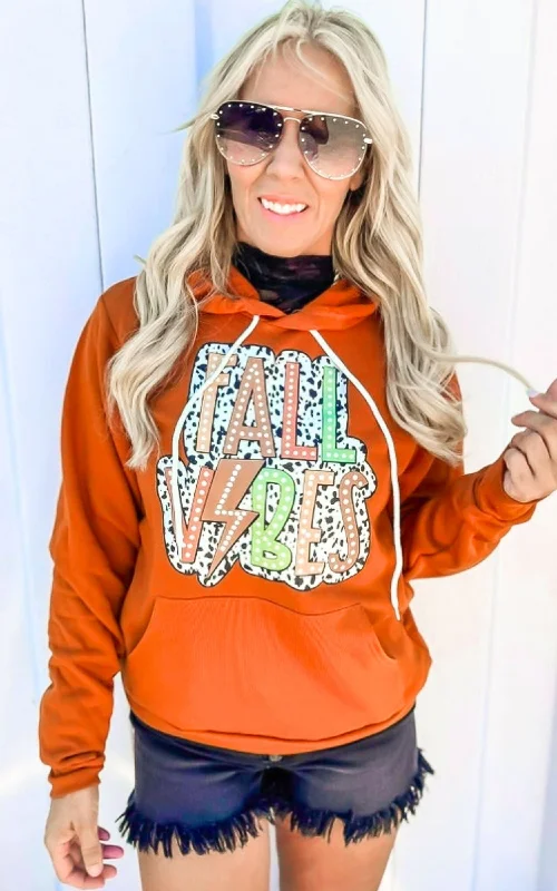 Fall Vibes Graphic Hoodie Traditional Women's Wool