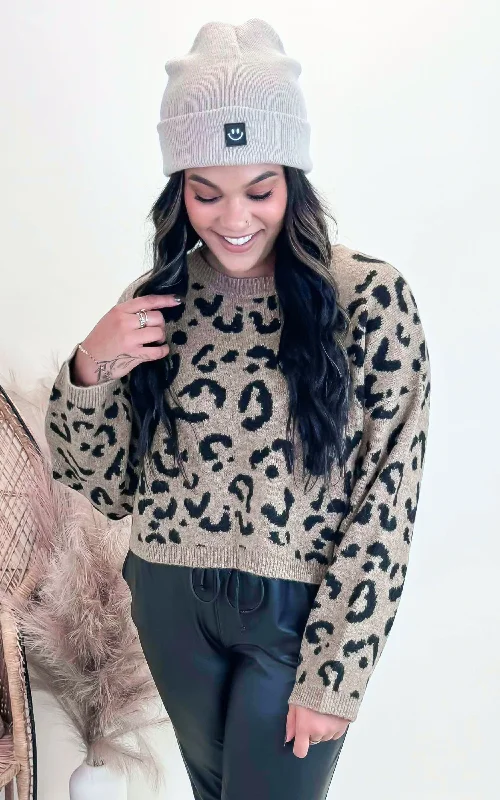 Leopard Cropped Sweater - Final Sale Cool Women's Distressed
