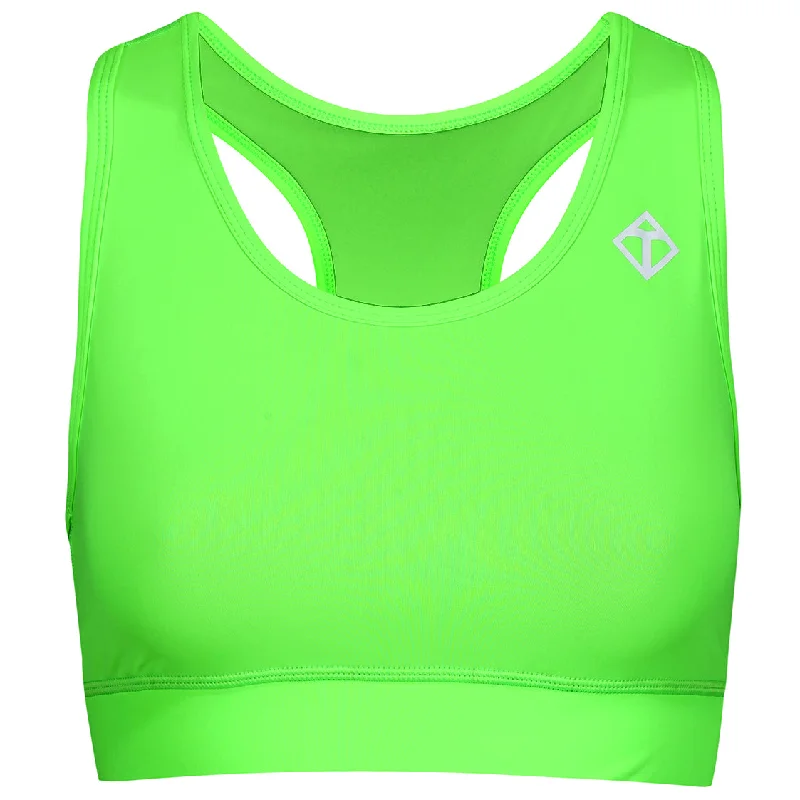 Neon Lime Racer Back Bra Modern Women's 