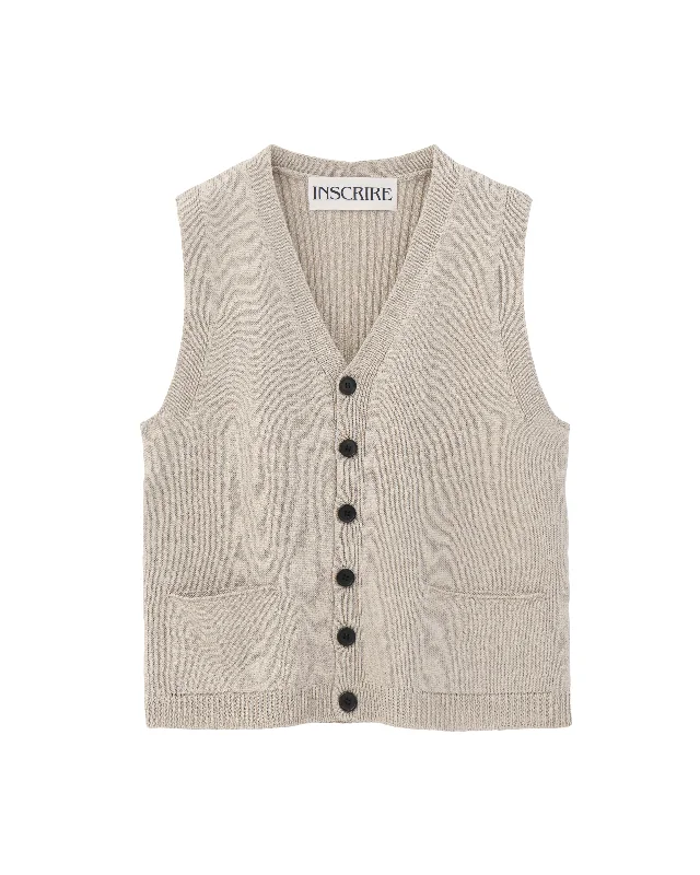 Cotton Linen Gilet French