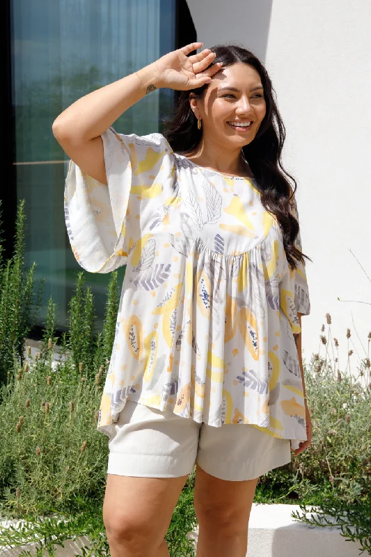 Isla Top | White Fruit Punch Elegant Women's Formal 