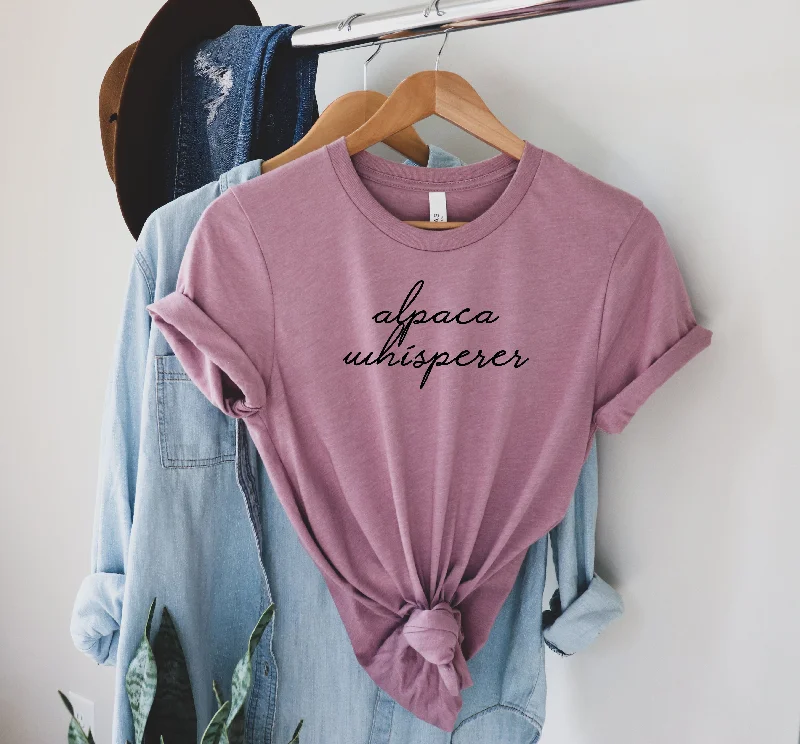 Alpaca Whisperer {Black Graphic} - Exclusive - Adult Tee Sharp Women's Italian