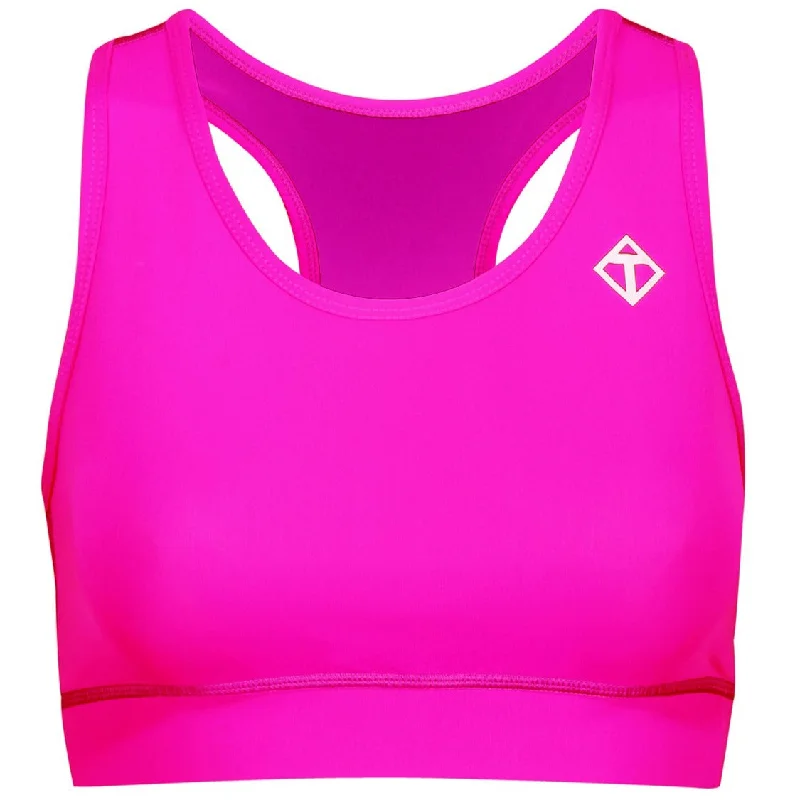 Neon Pink Racer Back Bra Confident Women's Power