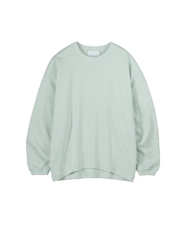 High Gauge Soft Terry Panel Line Crew Neck Rugged Women's Outdoor 
