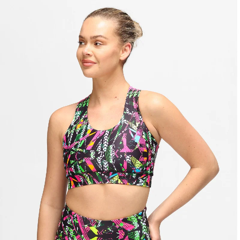 Clubbercise Retro Raver Cross Back Bra Business