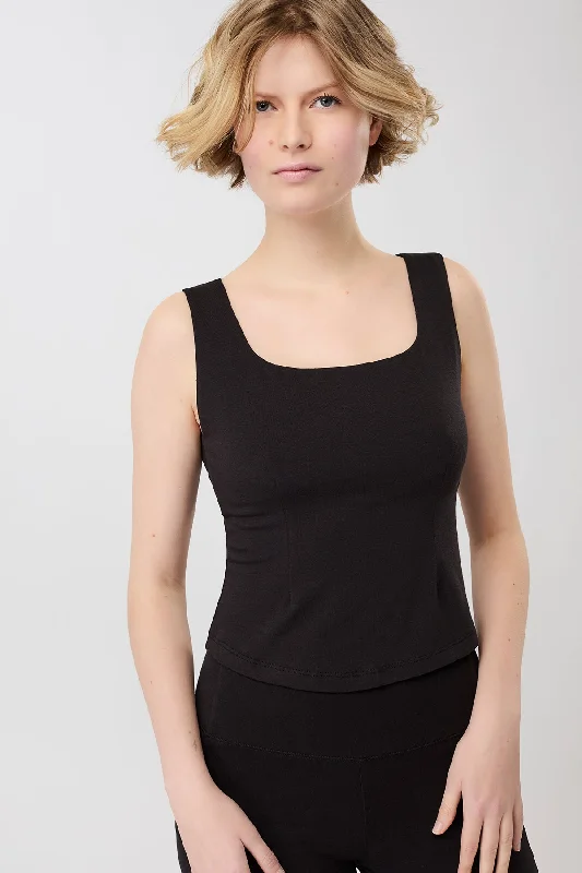 Gym Tank (Black) Classic Women's Pin - striped