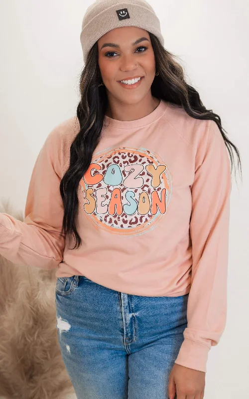 Cozy Season Pigment Dyed Graphic Sweatshirt Scandinavian