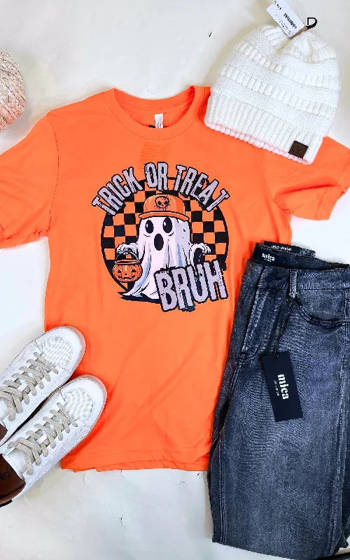 Trick or Treat Bruh Graphic T-shirt - FINAL SALE Traditional Women's 