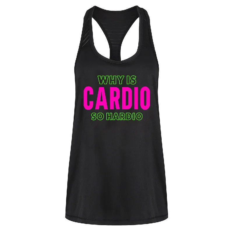 Why is Cardio So Hardio Mesh Racerback Vest Unique Women's Upcycled