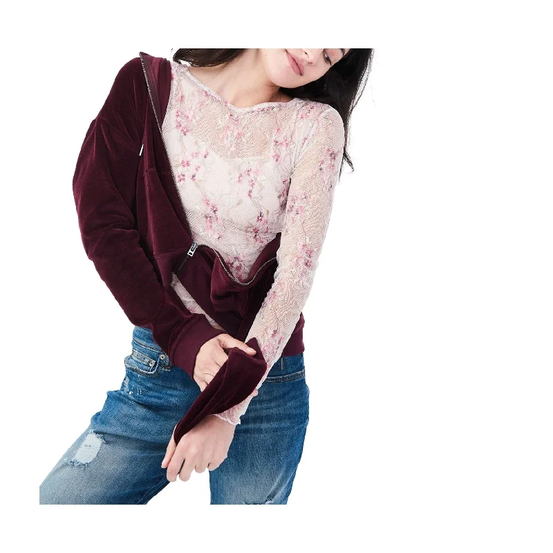 Aeropostale Womens Mesh Knit Blouse Traditional Women's Wool