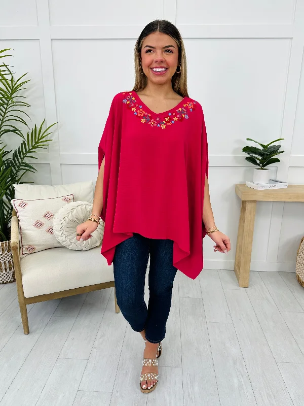 REG/CURVY Embroidered Essence Top- Multiple Colors! Refined Women's Hand - crafted