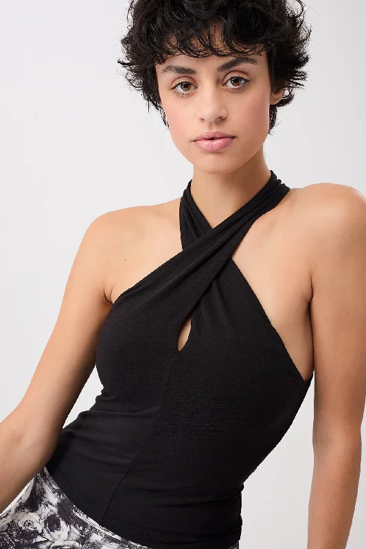 Tania Top (Black) Confident Women's High - fashion