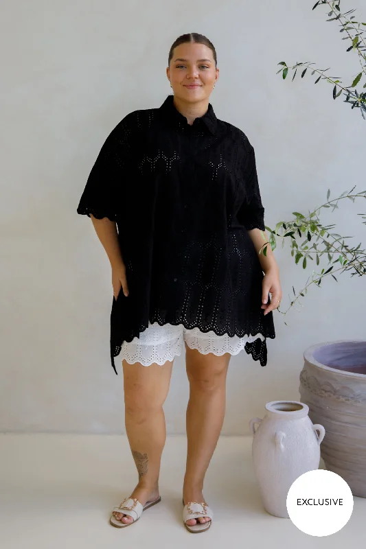 Fleur Shirt | Black Confident Women's Power