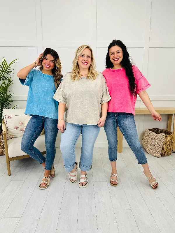 DOORBUSTER! Worn To Perfection Top- Multiple Colors! Youthful Women's Pop