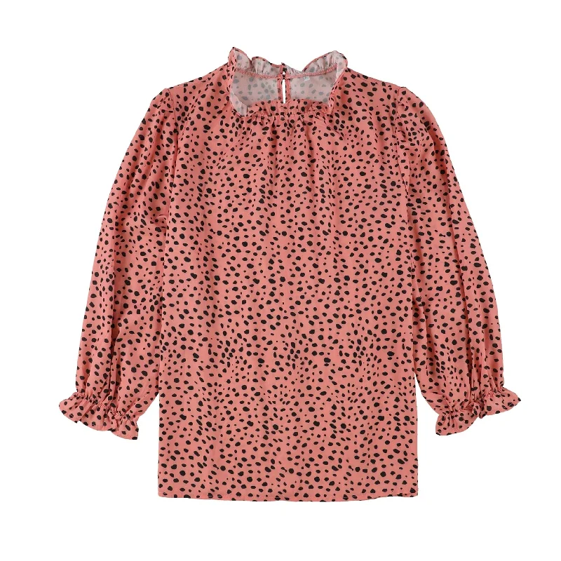 Tags Weekly Womens Animal Print Pullover Blouse, Pink, Large Laid - back Women's Vibe