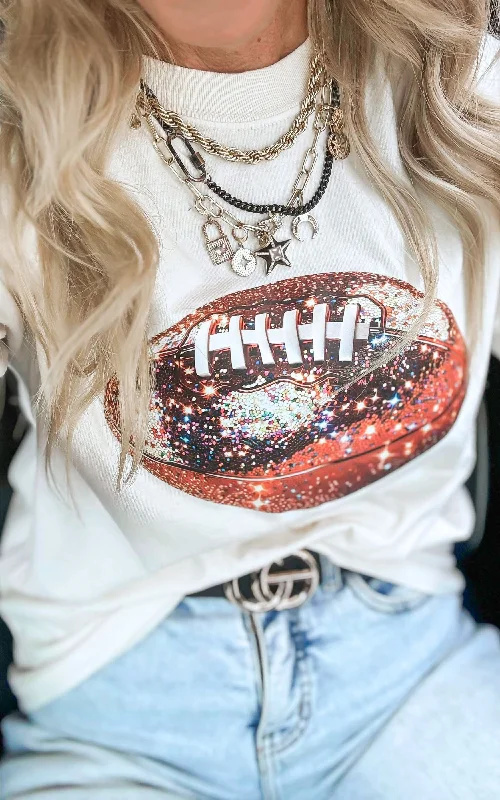 Sparkle Football Graphic T-shirt** Geometric